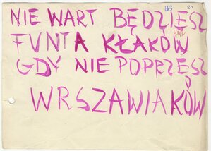 Ulotka popierająca protest studentów Warszawy z dn. 13 VIII 1968 r.