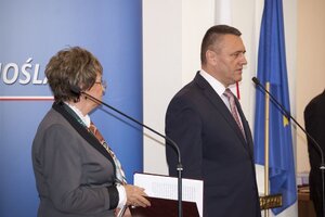 Wojewoda Tomasz Smolarz i Wicewojewoda Ewa Mańkowska