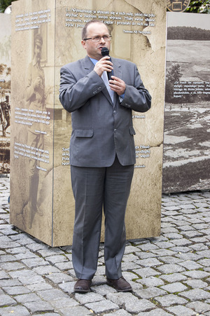 Wojciech Trębacz – współautor wystawy, kierownik Referatu Edukacji Historycznej