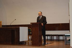 Wystąpienie dr. Jerzego Kirszaka, naczelnika Oddziałowego Biura Edukacji Narodowej