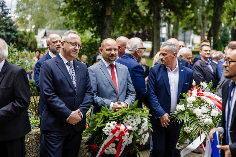 Obchody 45. rocznicy powstania NSZZ „Solidarność” – Bogatynia, 23 sierpnia 2025. Fot. Agata Ligęcka (IPN)