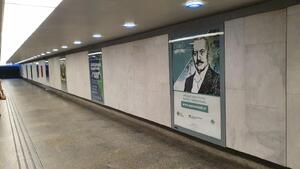 Kampania promocyjna projektu IPN „Giganci nauki PL” na dworcach PKP w Warszawie – czerwiec 2021