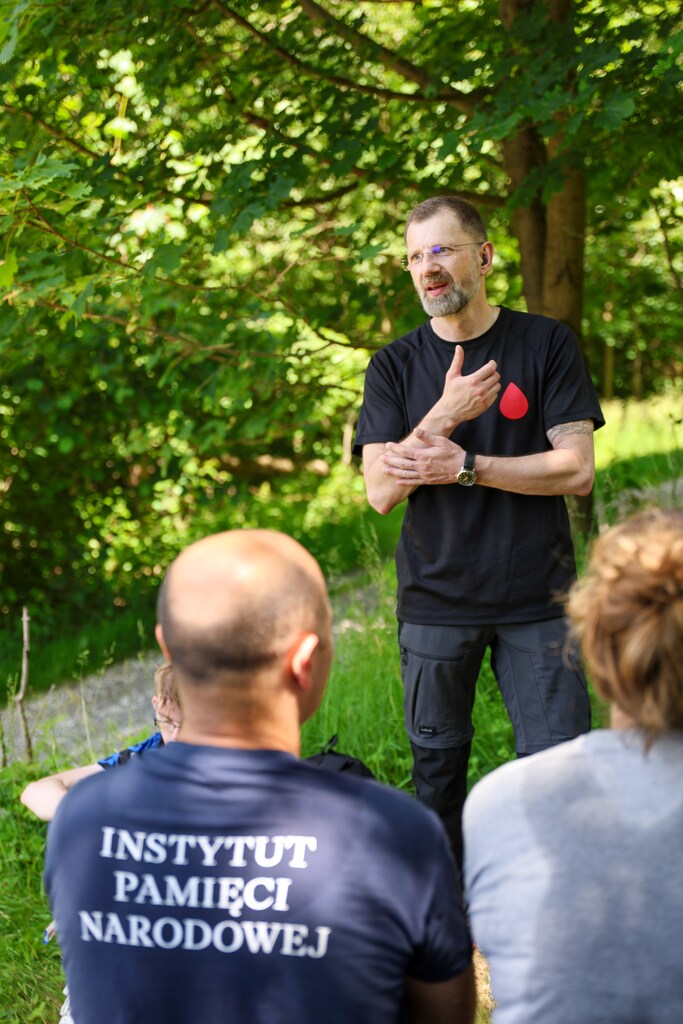 Rajd Szlakiem Kurierów Solidarności w Górach Złotych dla uczniów klasy ósmej SP nr 96 im. Leonida Teligi we Wrocławiu, 18-19 czerwca 2024/ fot. Agata Ligęcka IPN Wrocław