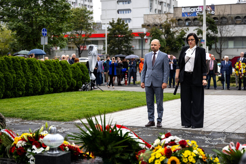 Wrocławskie obchody 83. rocznicy mordu Profesorów Lwowskich w lipcu 1941 roku, 4 lipca 2024 roku. Fot. Agata Ligęcka / IPN Wrocław