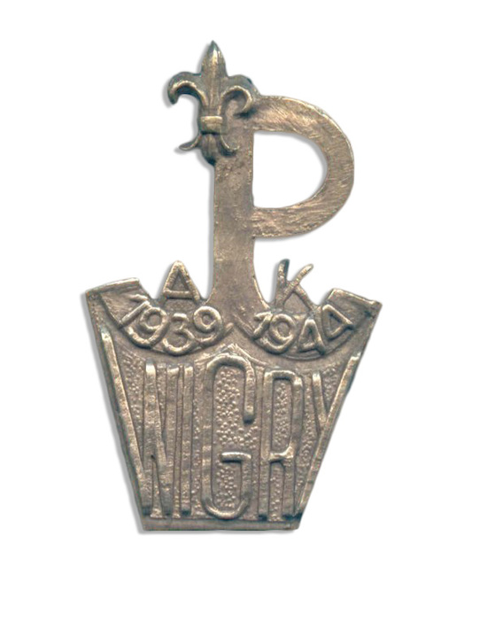 Pamiątkowa odznaka harcerskiego batalionu "Wigry". Zbiory prywatne B. Gancarczyk