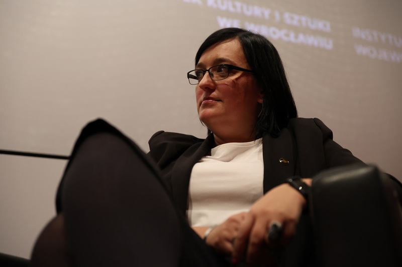 Kamilla Jasińska – uczestniczka panelu dyskusyjnego. Fot. Maciej Parysek / IPN Wrocław