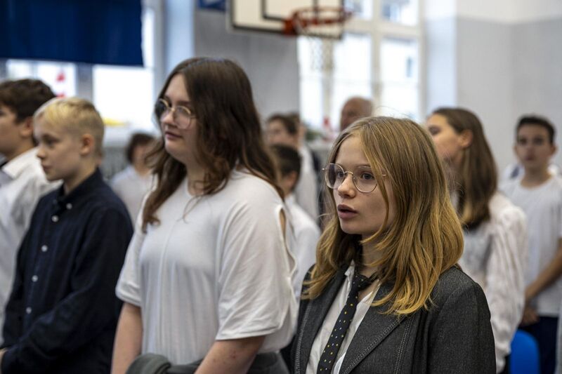 Dzień Pamięci w szkole na Sępolnie. Fot. Agata Ligęcka / IPN Wrocław