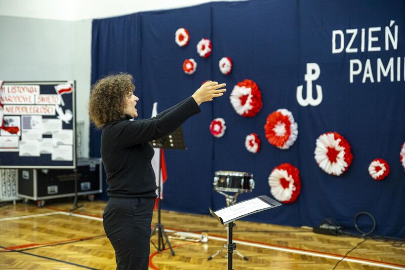 Dzień Pamięci w szkole na Sępolnie. Fot. Agata Ligęcka / IPN Wrocław