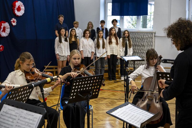 Dzień Pamięci w szkole na Sępolnie. Fot. Agata Ligęcka / IPN Wrocław