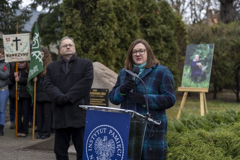 Uroczyste odsłonięcie tablicy pamięci ks. Stanisława Orzechowskiego „Orzecha” - Kobylin, 10 grudnia 2024/ fot. A.Ligęcka/ IPN Wrocław