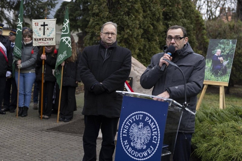 Uroczyste odsłonięcie tablicy pamięci ks. Stanisława Orzechowskiego „Orzecha” - Kobylin, 10 grudnia 2024/ fot. A.Ligęcka/ IPN Wrocław