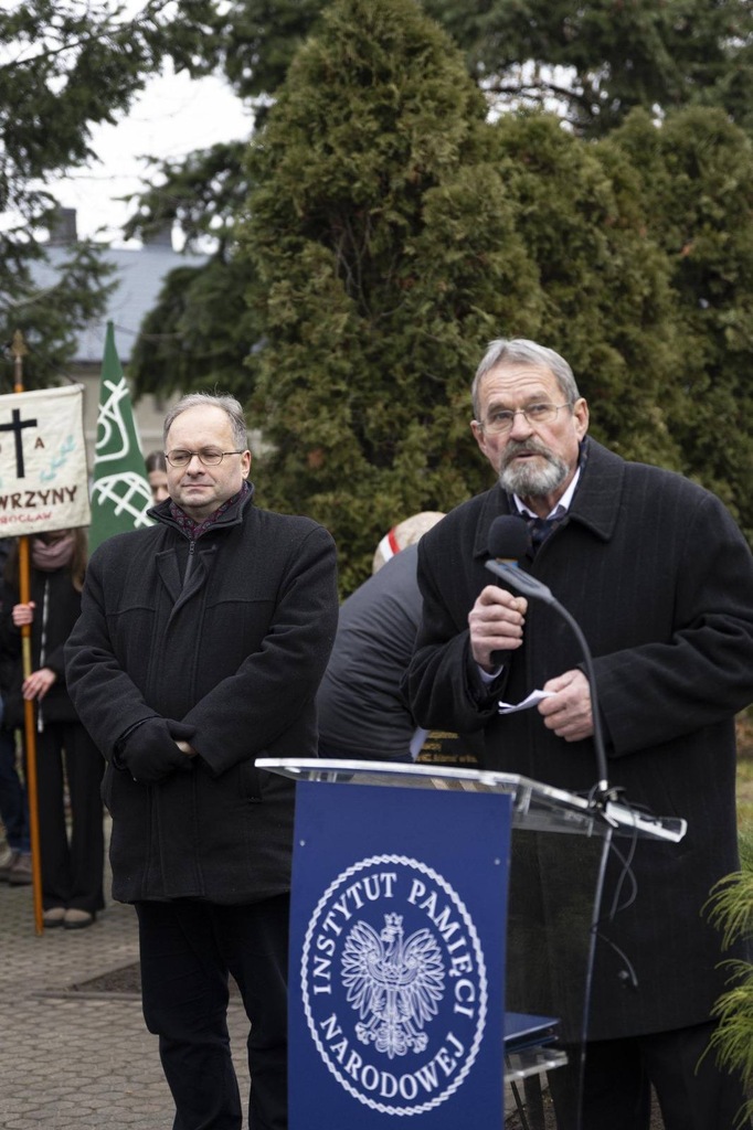 Uroczyste odsłonięcie tablicy pamięci ks. Stanisława Orzechowskiego „Orzecha” - Kobylin, 10 grudnia 2024/ fot. A.Ligęcka/ IPN Wrocław