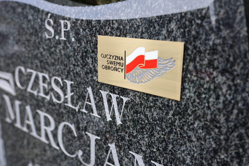 Projekt Ocalamy. Uroczystość przy grobie weterana walk o wolność i niepodległość Polski Czesława Marcjana - Budzów, 25 lutego 2025/ fot. M.Parysek IPN Wrocław