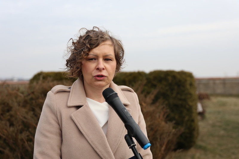 Projekt Ocalamy. Uroczystość przy grobie weterana walk o wolność i niepodległość Polski Czesława Marcjana - Budzów, 25 lutego 2025/ fot. M.Parysek IPN Wrocław