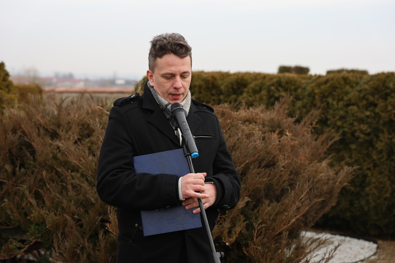 Projekt Ocalamy. Uroczystość przy grobie weterana walk o wolność i niepodległość Polski Czesława Marcjana - Budzów, 25 lutego 2025/ fot. M.Parysek IPN Wrocław