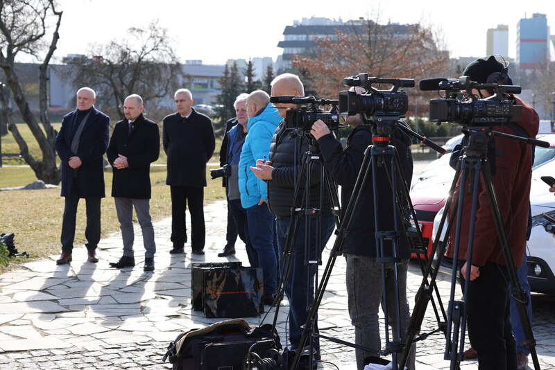 Konferencja prasowa dr. hab. Karola Polejowskiego, zastępcy prezesa IPN i prok. Andrzeja Pozorskiego - 4 marca 2025/ fot. M.Parysek IPN Wrocław
