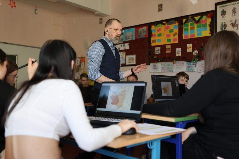 Warsztaty historyczne z elementami edukacji cyfrowej w Szkole Podstawowej nr 96 im. Leonida Teligi we Wrocławiu - 5 marca 2025/ fot. M.Parysek IPN Wrocław