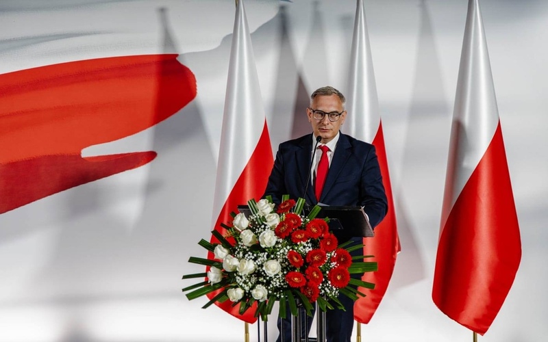 Na zdjęciu Łukasz Sołtysik z IPN Wrocław podczas prelekcji