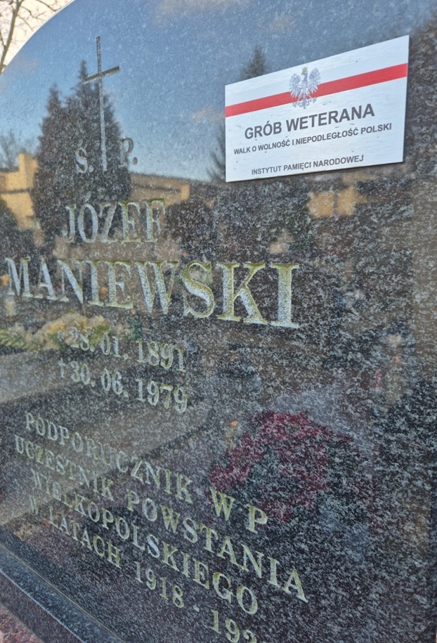 Grób Józefa Maniewskiego, grudzień 2025. Fot. IPN