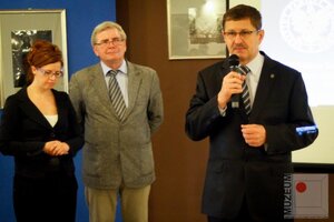 Iwona Demczyszak, Leszek Lenarczyk oraz Jan Kazimierz Zubowski, prezydent Miasta Głogowa