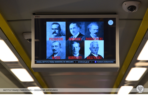 Animacja „Ojcowie Niepodległości” na wyświetlaczach w pociągach Kolei Dolnośląskich