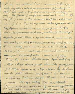 List Władysława Walkowskiego przesłany z obozu jenieckiego NKWD do żony Ireny Walkowskiej, Kozielsk, 20 stycznia 1940 r.