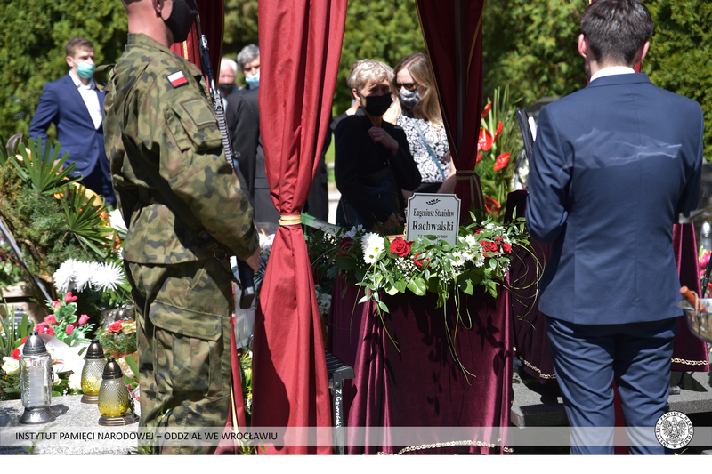 Pogrzeb Eugeniusza Rachwalskiego, ps. Kotwica, żołnierza 27 Wołyńskiej Dywizji Piechoty AK