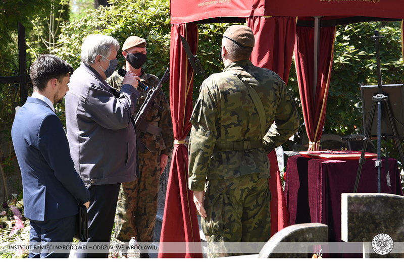 Pogrzeb Eugeniusza Rachwalskiego, ps. Kotwica, żołnierza 27 Wołyńskiej Dywizji Piechoty AK