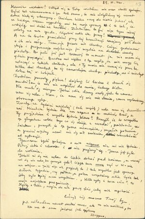 Ostatni zachowany rękopis poety – list do matki (25 lipca 1944 r.). Fot. domena publiczna.