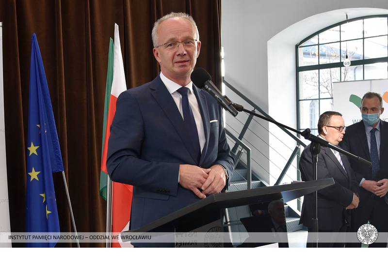 Dr hab. Krzysztof Szwagrzyk, zastępca prezesa IPN, podczas uroczystości wręczenia Krzyży Wolności i Solidarności