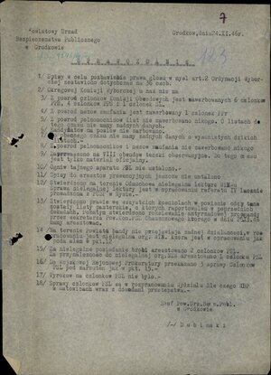 Sprawozdanie [PUBP w Grodkowie z zadań przedwyborczych], 24 XI 1946