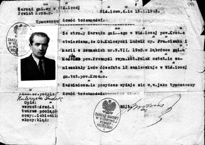 Fałszywy dokument osobisty Ludwika Marszałka wystawiony przez komórkę legalizacyjną Zrzeszenia Wolność i Niezawisłość.