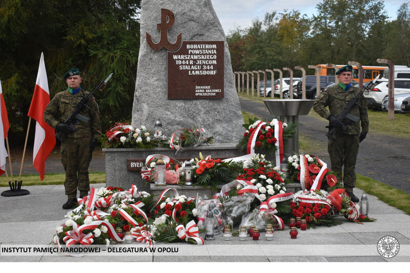 78. rocznica przybycia I transportu Powstańców Warszawskich do Stalagu 344 Lamsdorf – Łambinowice, 6 października 2022. Fot. Dominik Wojtkiewicz (IPN)