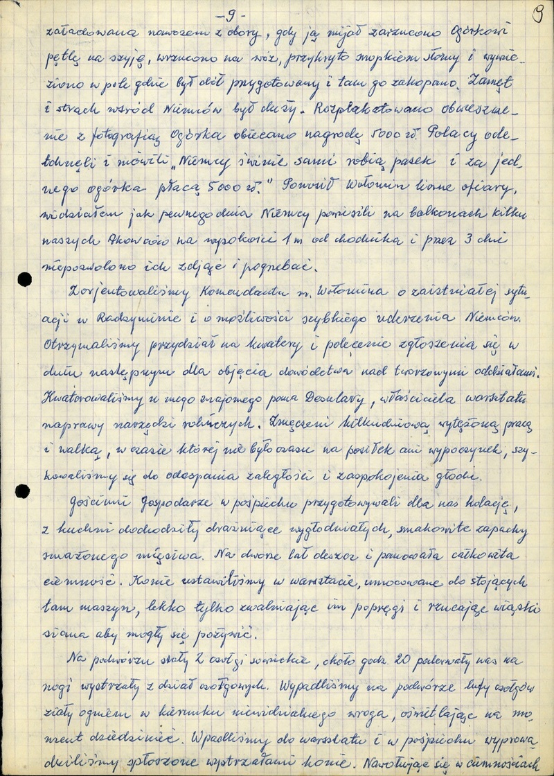Powstanie warszawskie we wspomnieniach świadka wydarzeń ppor. Leonarda Stacewicza ps. „Sęk”, byłego dowódcy placówki Armii Krajowej kryptonim „Raźno” - Radzymin.