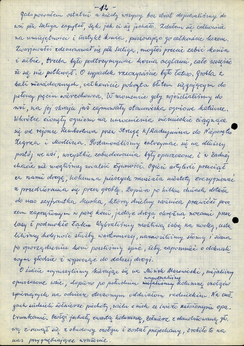 Powstanie warszawskie we wspomnieniach świadka wydarzeń ppor. Leonarda Stacewicza ps. „Sęk”, byłego dowódcy placówki Armii Krajowej kryptonim „Raźno” - Radzymin.