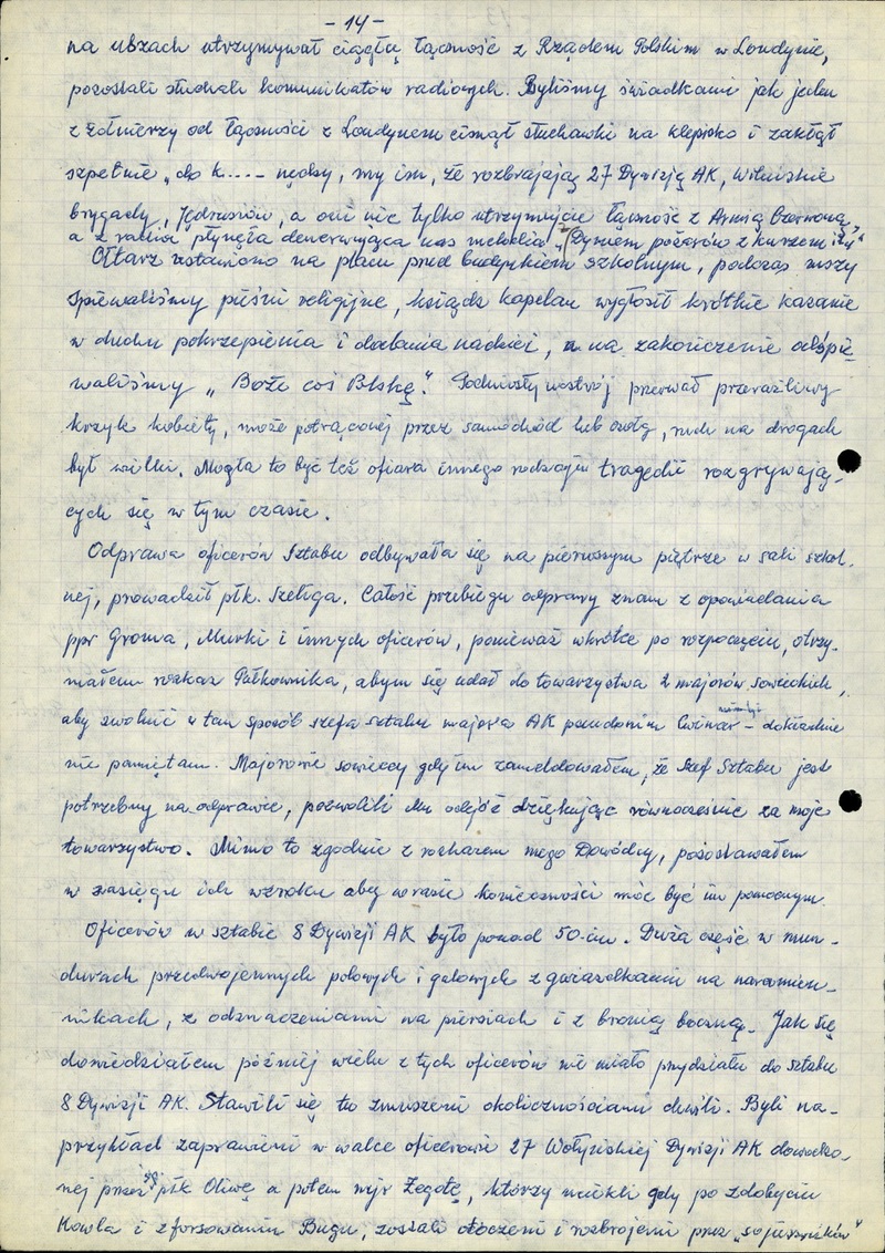 Powstanie warszawskie we wspomnieniach świadka wydarzeń ppor. Leonarda Stacewicza ps. „Sęk”, byłego dowódcy placówki Armii Krajowej kryptonim „Raźno” - Radzymin.