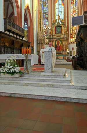 Msza Święta w intencji rodziny Ulmów - Kościół Garnizonowy pw. św. Elżbiety we Wrocławiu, 8 września 2023