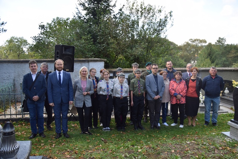 Uroczystość oznaczenia grobu powstańca śląskiego Tadeusza Nogasa - Lądek Zdrój, 6 października 2023
