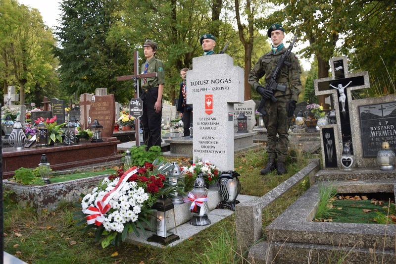 Uroczystość oznaczenia grobu powstańca śląskiego Tadeusza Nogasa - Lądek Zdrój, 6 października 2023