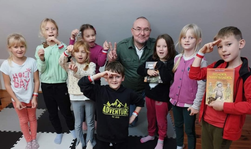 O niedźwiedziu Wojtku w Łozinie oraz Bykowie a także w SP w Szczodrem - 3 listopada 2023